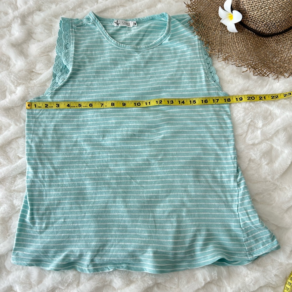 Carve Designs lace shoulder trim tank Large - Picture 4 of 7